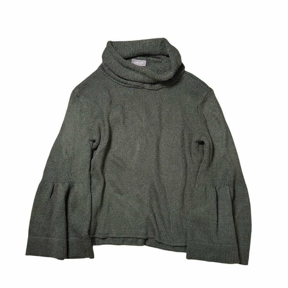 Wooden Ships Vanessa Cowl Neck Sweater Green NEW